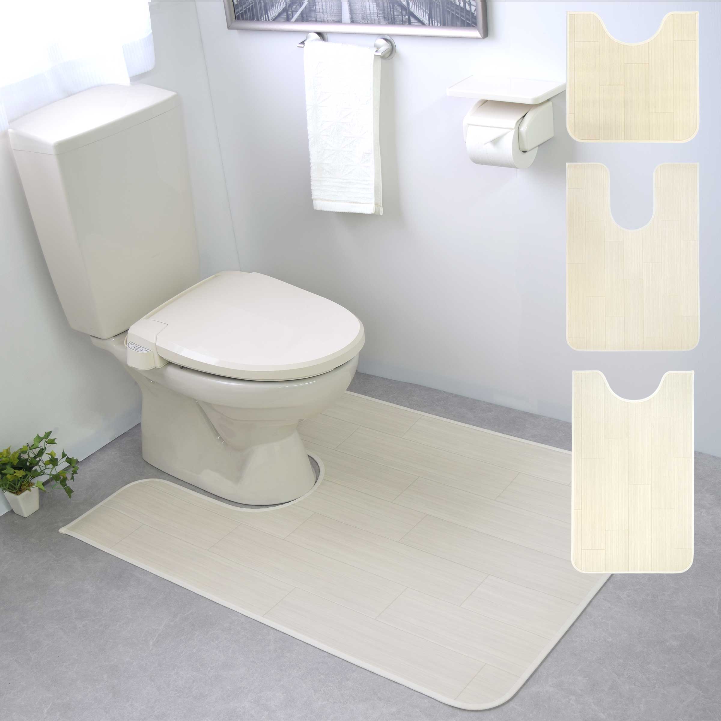 拭けるマットシリーズ「ホワイトアッシュ」トイレマット