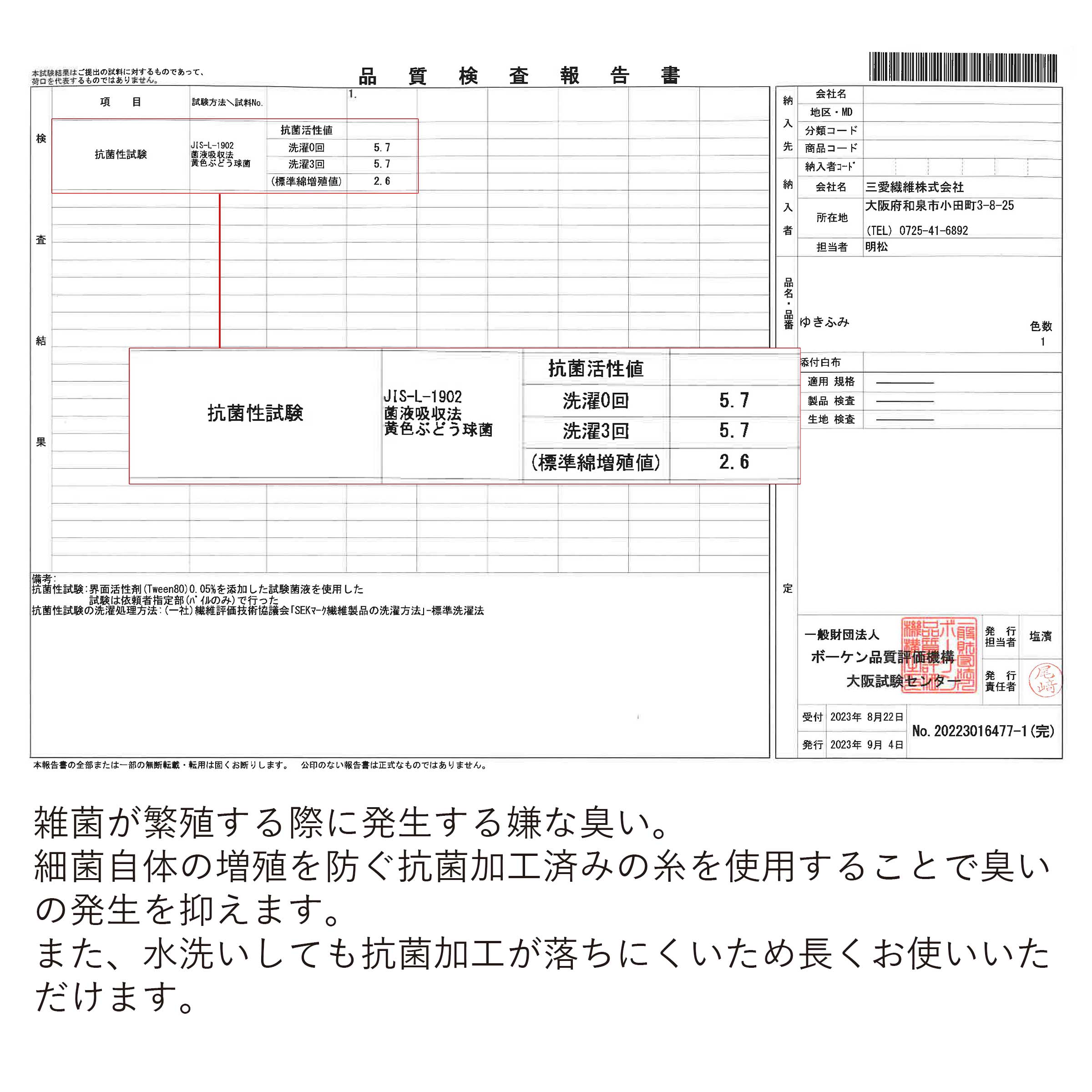 防汚試験結果